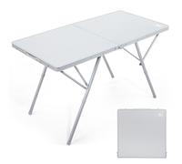 EVER ADVANCED Mesa Plegable Camping 120x60cm XL para 4-6 Personas hasta 60kg con Bolsa de Transporte Estructura Estable para Camping Picnic jardín balcón