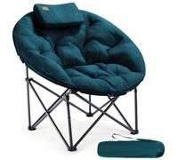 EVER ADVANCED Moonchair XXL - Silla de camping plegable (150 kg, redonda, acolchada, extra ancha, para exteriores, camping, jardín, balcón, interior, color verde