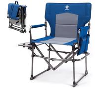 EVER ADVANCED Silla de Camping Plegable 160KG de Capacidad de Carga, Silla de Director Plegable, Silla Plegable compacta con Mesa Lateral y Bolsa Lateral para Camping, Pesca, Festival, Outdoor