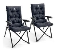 EVER ADVANCED Silla de Camping Plegable de Lujo - Capacidad 150 kg, Respaldo Alto, 4 Posiciones Ajustables - Para Jardín, Pesca, Balcón