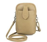 Ever Bloom Bolso Bandolera de Piel para Mujer, Bolsito Pequeño para Móvil, Bolso Niña, Bandolera Cruzada, 0002111070, Caqui, Einheitsgröße