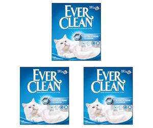 Ever Clean Arena para Gatos Extra Strong Clumping, 10 litros, No Perfumada (Paquete de 3)