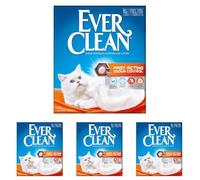 Ever Clean Arena para Gatos Fast Acting Odour Control, 10 litros, Perfumada, 10L (Paquete de 4)