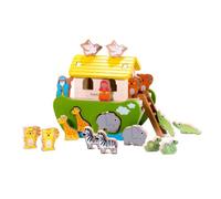 Ever Earth Arca de Noé Clasificar y Pegar EE32686 Juego de Juguetes de Madera para niños a Partir de 24 Meses