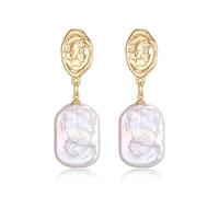 EVER FAITH Elegantes pendientes de perlas con perlas de imitación gota pendientes de gota joyas para mujer, 0.55 inches, Perla