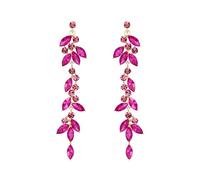 EVER FAITH Pendientes de araña de cristal de estrás para mujer, bisutería art deco, marquesa nupcial, largo para bailes, Mittel, Cristal, Sin piedra preciosa