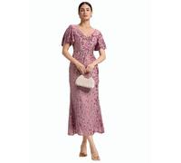 Ever-Pretty Vestido de Noche Lentejuelas Cuello en V Formal Verano Midi Gala Orquídea 44