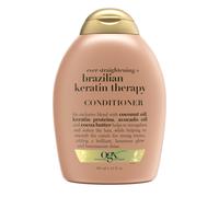 Ever Straightening + Acondicionador suavizante para el cabello con terapia de queratina brasilea con aceite de coco, manteca de cacao y aceite d