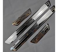 Ever TA 4 Piezas Molduras de Umbral de Puerta Coche Acero Inoxidable para Ren-ault Dacia Duster, Protector de Pedal de Umbral de Puerta,Pegatina de ProteccióN Cubierta de Umbral