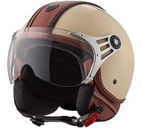 Ever TA Cascos Abiertos para Motocicleta Retro 3/4 Casco Jet para Motocicleta Vintage Certificado Dot Gorra de béisbol de Moda Medio Casco para ATV Scooter Moped Street Cruiser