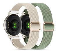 EverAct 2 correas de nailon para Garmin Lily 2,14 mm, de nailon elástico, correa de liberación rápida, correa ajustable para Lily 2 Classic/Active Smart Watch Accesorios para mujeres, Nailon