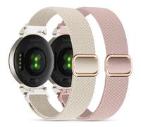 EverAct 2 correas de nailon para Garmin Lily 2,14 mm, de nailon elástico, correa de liberación rápida, correa ajustable para Lily 2 Classic/Active Smart Watch Accesorios para mujeres, 14mm Breite, 135