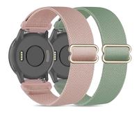 EverAct Correas elásticas de nailon de 18/20/22 mm compatibles con Garmin Vivoactive 4S/Garmin Venus 2/Venu 2S. Garmin Vivoactive 3 Strap/Venu/Venu 2 Plus/Garmin Venu 2/Garmin Vivoactive 4/Garmin Venu