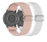 EverAct Paquete de 2 correas elásticas de nailon de 22 mm compatibles con Garmin Vivoactive 4/Venu 2/Venu 3, pulsera de tela elástica suave para Garmin Forerunner 255/265, 22mm for venu 3/venu 2