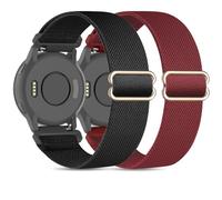 EverAct Paquete de 2 correas elásticas de nailon de 22 mm compatibles con Garmin Vivoactive 4/Venu 2/Venu 3, pulsera de tela elástica suave para Garmin Forerunner 255/265, 22mm for venu 3/venu 2