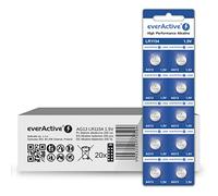 everActive 200 Pilas alcalinas AG13 1,5 V, Mini G13 LR1154 LR44, 4 años de Vida útil, 200 Unidades - 20 Unidades