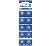 EverActive AG4 - Pilas alcalinas de 1,5 V, 10 Unidades, Mini G4 LR626 LR66 (5 años, 10 Unidades)