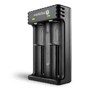 everActive Cargador para 2 baterías de Iones de Litio 18650 Profesional Rápido Micro USB Modelo LC-200, Negro