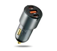 everActive CC-40Q Cargador de Coche 60 W - 2 × USB-C Power Delivery & USB-A QC 3.0 para Smartphone, Tablet y portátil, Cargador rápido para 3 Dispositivos, 12 - 24 V