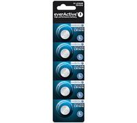 everActive CR1616, 3 V, Pilas de botón de Litio, batería más Potente, 10 años de duración, 5 Unidades, 1 blíster