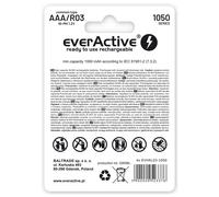everActive EVHRL03-550 - Pilas AAA 550 mAh (4 Unidades, NI-MH, Mini R03, precargadas, Infinity Line 1,2 V, 1 blíster), Color Verde