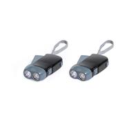 EVERBLADES - Pack 2 Linternas Dinamo, Linterna Eco-Amigable 2 LEDs, Dynamo Light LED, Antorcha de Presión Manual, Linterna de Prensa Manual, Fuente de Luz a Gatillo