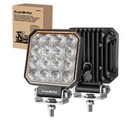 EverBrite Faro Trabajo LED Focos de Coche 25W, 2 Piezas de Faros 16 Led Tractor, IP66 Impermeable Off-road Foco de Trabajo LED para Moto ATV SUV Tractor Camión Barco