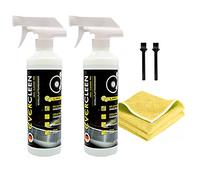 EVERCLEEN Limpiador de Pantalla de Vinilo Record Cleaner Pro 2X 500 ml + 2 paños de Microfibra + 2 cepillos. Limpiador Vegano Respetuoso con el Medio Ambiente, Fabricado en Alemania