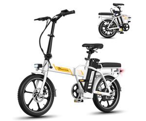 EVERCROSS Bicicleta Eléctrica para Adultos, 16"/20" Neumático Gordo Bici Eléctrica, Motor de 250W, hasta 25KM/H, 36V/48V Batería Extraíble Bicicleta de Montaña, Nieve Montaña Ebike