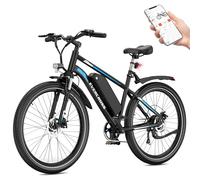 EVERCROSS EK15 Bicicleta Eléctrica para Adulto, E Bike 27,5'' con Pedaleo - APP, Motor 250W, Batería 36V 13AH, 15/20/25 km/h, Cambio de 7 Velocidades, Bicicletas Electricas Urbanas Montaña para Unisex