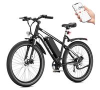 EVERCROSS EK15 Bicicleta Eléctrica para Adulto, E Bike 27,5'' con Pedaleo - APP, Motor 250W, Batería 36V 13AH, 15/20/25 km/h, Cambio de 7 Velocidades, Bicicletas Electricas Urbanas Montaña para Unisex