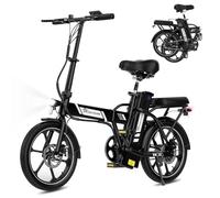 EVERCROSS EK5 Bicicleta Eléctrica para Adultos, E-Bike Plegable con Neumático 16" x 2.1", 36V Batería Extraíble Bicicleta de Montaña, hasta 25KM / H, Rango 35-60km, Motor de 250W, Asiento Ajustable