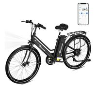 EVERCROSS EK8 Bicicleta Eléctrica Adultos, 26'’ E-Bike con pedaleo asistido - Motor 250W, Batería 36V 15,6AH, 15/20/25 KM/H, 120KG Carga Máxima, Bici Eléctricas de Montaña para Mujeres Hombres