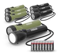 Eveready Linterna LED (paquete de 8) linternas brillantes y fiables para uso general, ideal para camping, coche, linterna de mano de corte de energía de tormenta de emergencia (pilas incluidas)