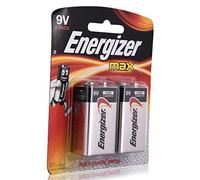 Eveready recargable CO INC Energizer pila alcalina, 9 V, 2/PK