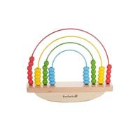 EverEarth Juego de Equilibrio Arco Iris de Madera sostenible - Juguete apilable Creativo para fomentar la destreza y el Equilibrio - con Acuarelas inofensivas - EE33897