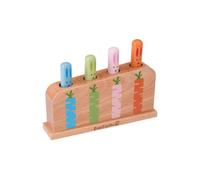 EverEarth Juego de golpecitos Conejos saltarines de Madera sostenible - Fomenta la motricidad y la coordinación Mano-Ojo - Juguete Educativo ecológico para niños - EE33731