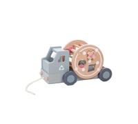 EverEarth Juguete para Tirar de Camiones reciclados en Colores Pastel de Madera sostenible - Animado para deslizarse, Gatear, Correr - Juguete con Movimiento y Juego de motricidad - Juguete de Dibujo