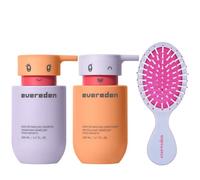 Evereden Happy Hair Duo for Kids: Juego de champú y acondicionador vegano para niños con cepillo de regalo adicional, el desenredante de cabello para niños, fortalece y suaviza para todo tipo de