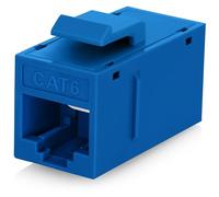 Everest - Acoplador Keystone Cat6 RJ45 (Paquete de 24) en Azul - Acoplador RJ45 - Acopladores Cat 6 - Conectores Keystone Cat6 Hembra a Hembra - Acopladores Ethernet - Extensor de Cable Ethernet