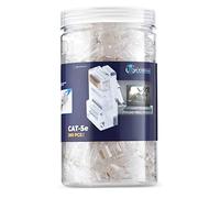 Everest - Conector de paso RJ45 Cat5e, paquete de 200 unidades, conectores EZ Cat 5e Pass Through RJ45, conectores Cat 5e, conector Ethernet, para cable de red UTP sólido o trenzado