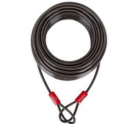 EVEREST FITNESS Candado de Bicicleta de Doble Bucle - Cable Candado de Acero Plastificado Antirrobo para Bici Moto Casco Patinete Electrico - Cadena de Seguridad para Bicicletas