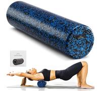 EVEREST FITNESS Rodillo Masaje Muscular - Foam Roller Masaje Dureza Media 60 x 15 cm - Rulo Masaje Muscular Espalda Piernas Glúteos - Rulo Pilates Yoga Estiramientos Gym - Azul