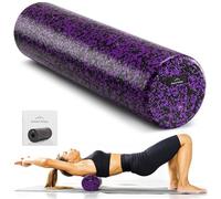 EVEREST FITNESS Rodillo Masaje Muscular - Foam Roller Masaje Dureza Media 60 x 15 cm - Rulo Masaje Muscular Espalda Piernas Glúteos - Rulo Pilates Yoga Estiramientos Gym - Morado