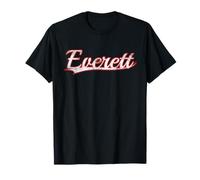 Everett Washington Puget Sound Vintage Varsity Distressed Camiseta