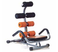 Everfit Banco de abdominales Ab Smart que ahorra espacio Negro/Naranja