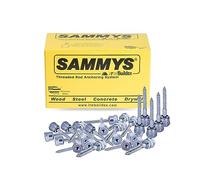 Everflow 8009925-25 GST 25-380 - Anclaje de varilla roscada vertical diseñado para madera, acabado de zinc de acero, longitud de tornillo de 3/8 x 2-1/2 pulgadas (paquete de 25), paquete de 25