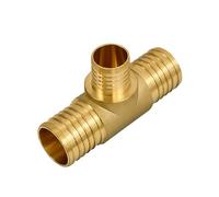 Everflow pxrt1112-nl reducción Tee PEX x PEX x PEX 1 pulgadas x 1 pulgadas x 1/2 pulgadas plomo DZR construcción de latón, Barb conexión, compatible w/tubo de PEX, bajo costo Fontanería conexión, durabilidad