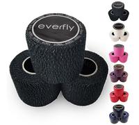 EVERFLY Tape Crossfit - Set 3 Rollos 5cm x 4,5m - Esparadrapo Deportivo - Pulgares y Dedos - Cinta Cohesiva Tela Autoadhesivas Flexible Protectora - Adhesivo para Pesas Vendas Halterofilia (3, Negro)