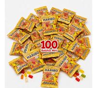 Evergift 100 Mini Bolsitas Ositos Haribo,Regalo Fiesta Cumpleaños.